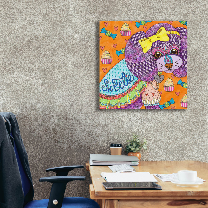 «Irresistible Animals 15» par Hello Angel, art mural sur toile, H 26 po x l 26 po