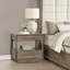 Table de chevet 2 tiroirs Taupe