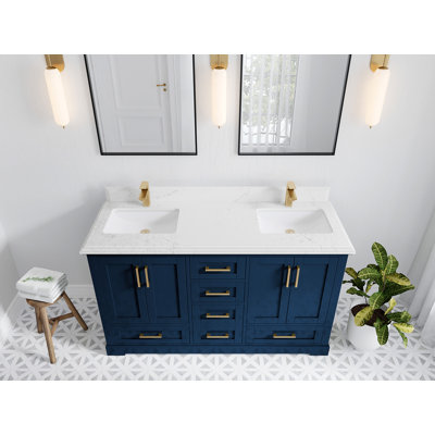 Ensemble de meuble-lavabo double 60 po Esin