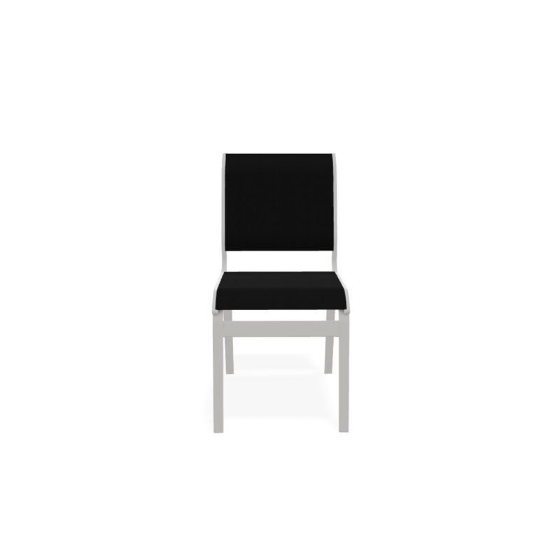 Chaise d'appoint de salle à manger Hiraku, Noir 5D Sunbrella®, Neige texturée