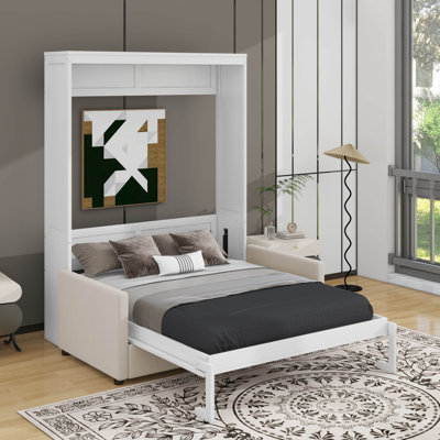 Grand lit escamotable avec coussin