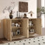 Buffet 4 portes avec poignées semi-circulaires et tablettes réglables-116124559