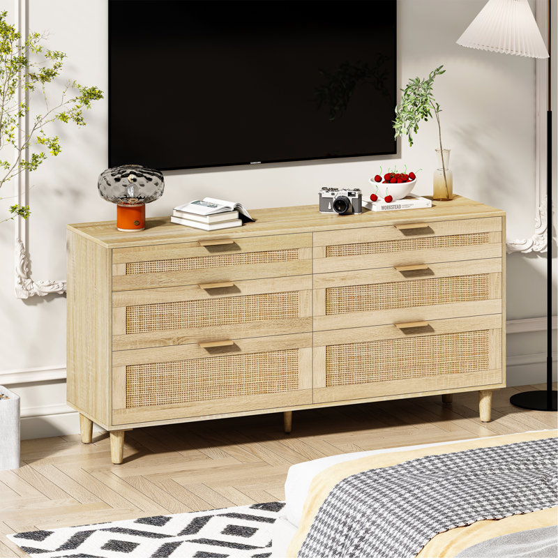 Storage Cabinet, Natural, 29.53" H x 59.06" W x 15.75" D