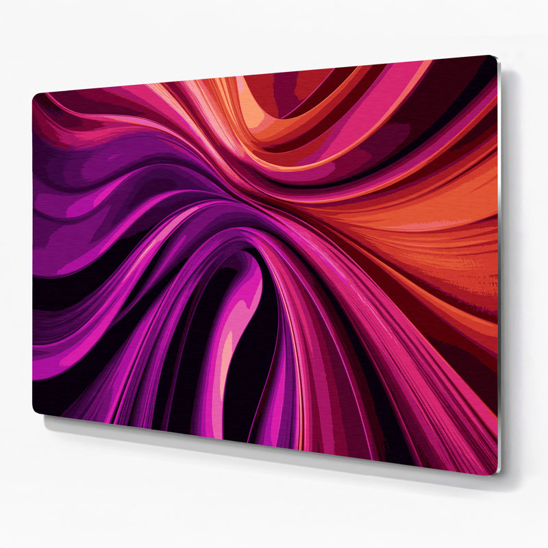 Gradient Abstract 21, art mural en métal mauve, H 11 po x l 14 po