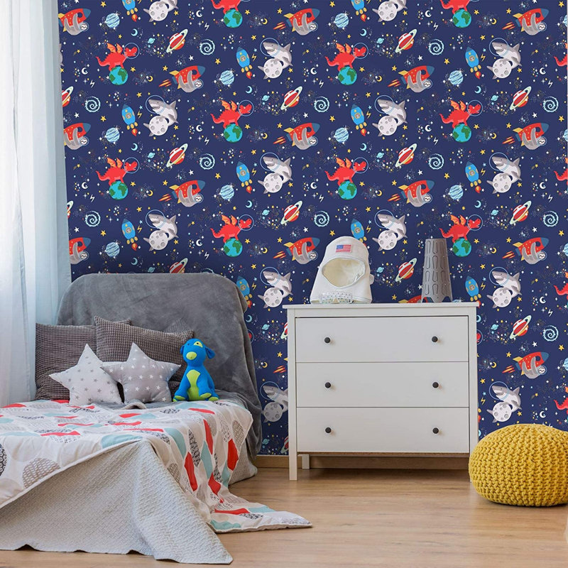 Whalan 10.05m x 53cm Matte Wallpaper Roll, Navy
