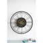 Grande horloge 31,5 x 3 x 31,5 po avec chiffres romains et cadre en métal mince, noir / or