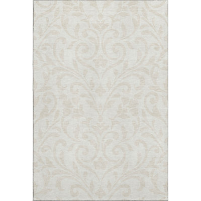 Premium Machine Washable Prisco Ivory Rug