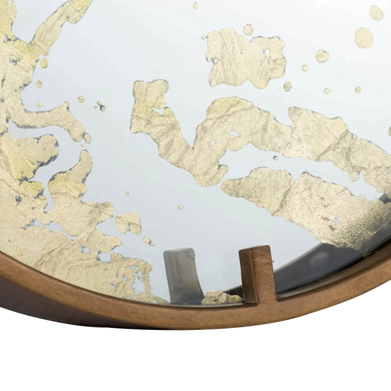 Horloge à miroir minimaliste, or