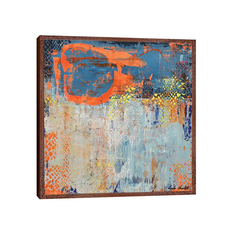 Clean Train 1 Piece Painting on Canvas, 45.72cm H x 45.72cm W x 3.81cm D, Classic Brown Wood Floater Framed