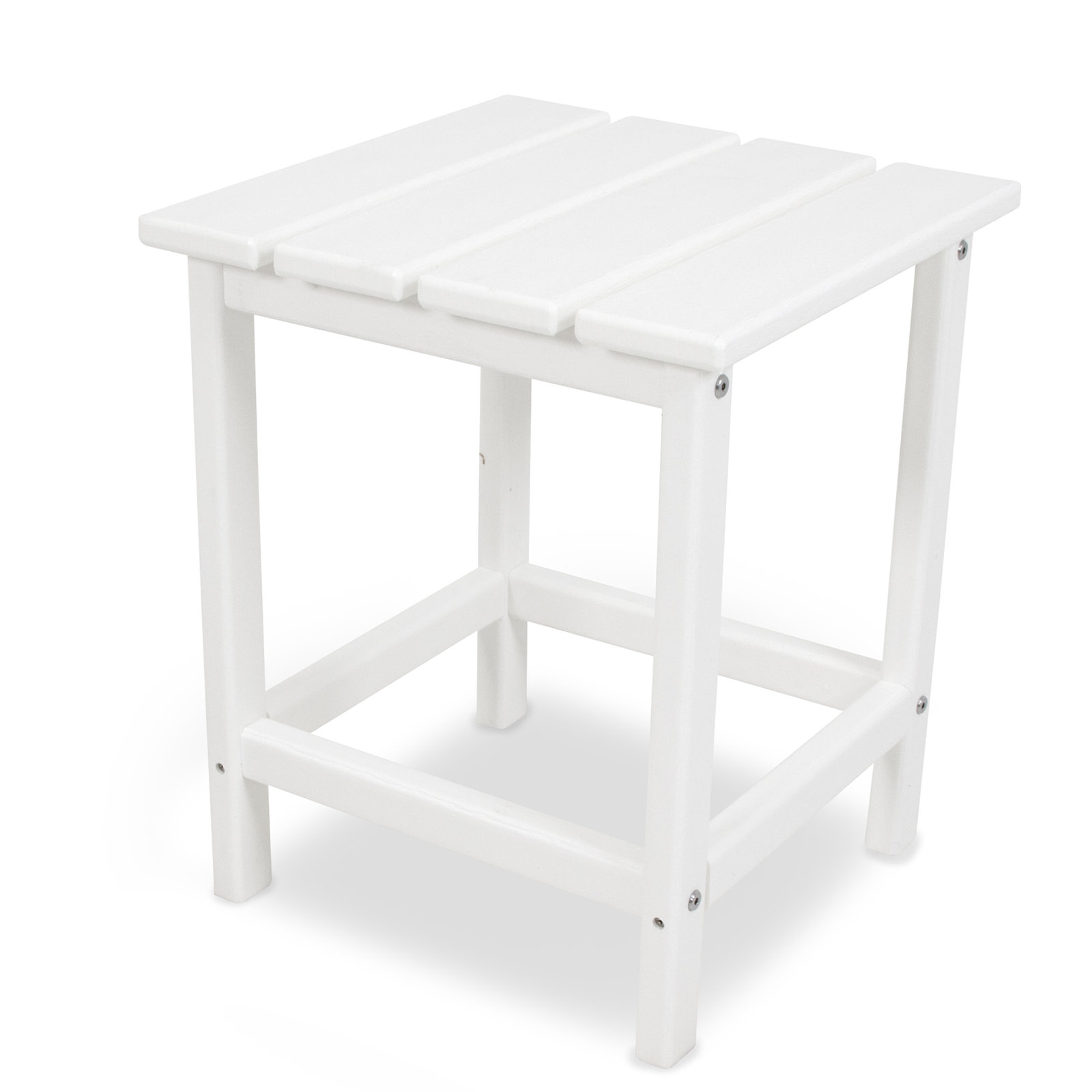 POLYWOOD® Long Island 15" Patio Side Table, White
