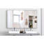 Miroir mural 60 po x 36 po surdimensionné avec cadre argenté-450817838-450817839