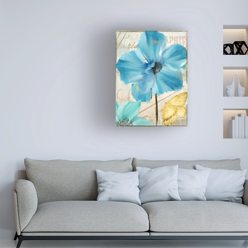 Art sur toile, "Sasha Blue Mountain Poppy", H 14 po x l 19 po
