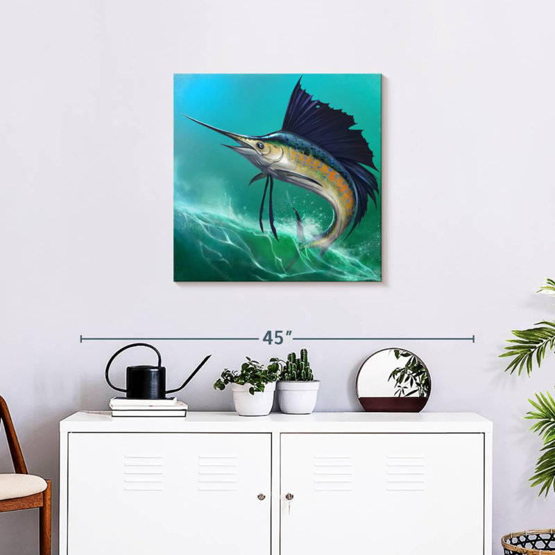 Crowle Wave chevauchant un voilier, H 24 po x l 24 po