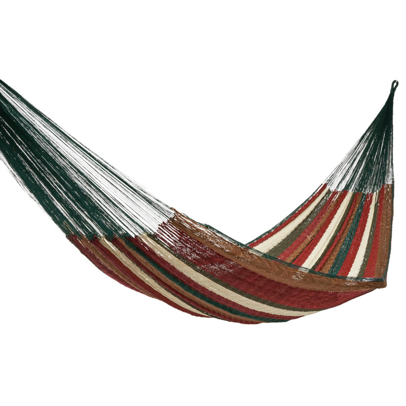 Hamac d'intérieur / extérieur en nylon tissé à la main Rahima, Terre Mère