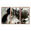 Blanc, gris et blanc, marbre peint à la main acrylique acrylique - ensemble d'art moderne sur toile encadrée moderne de 3-111760742-111760743
