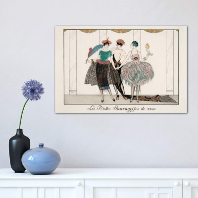 Les Belles Sauvagesses de 1920, engraving by H. Reidel, 1920 by George Barbier - 1 Piece Wrapped Canvas Painting