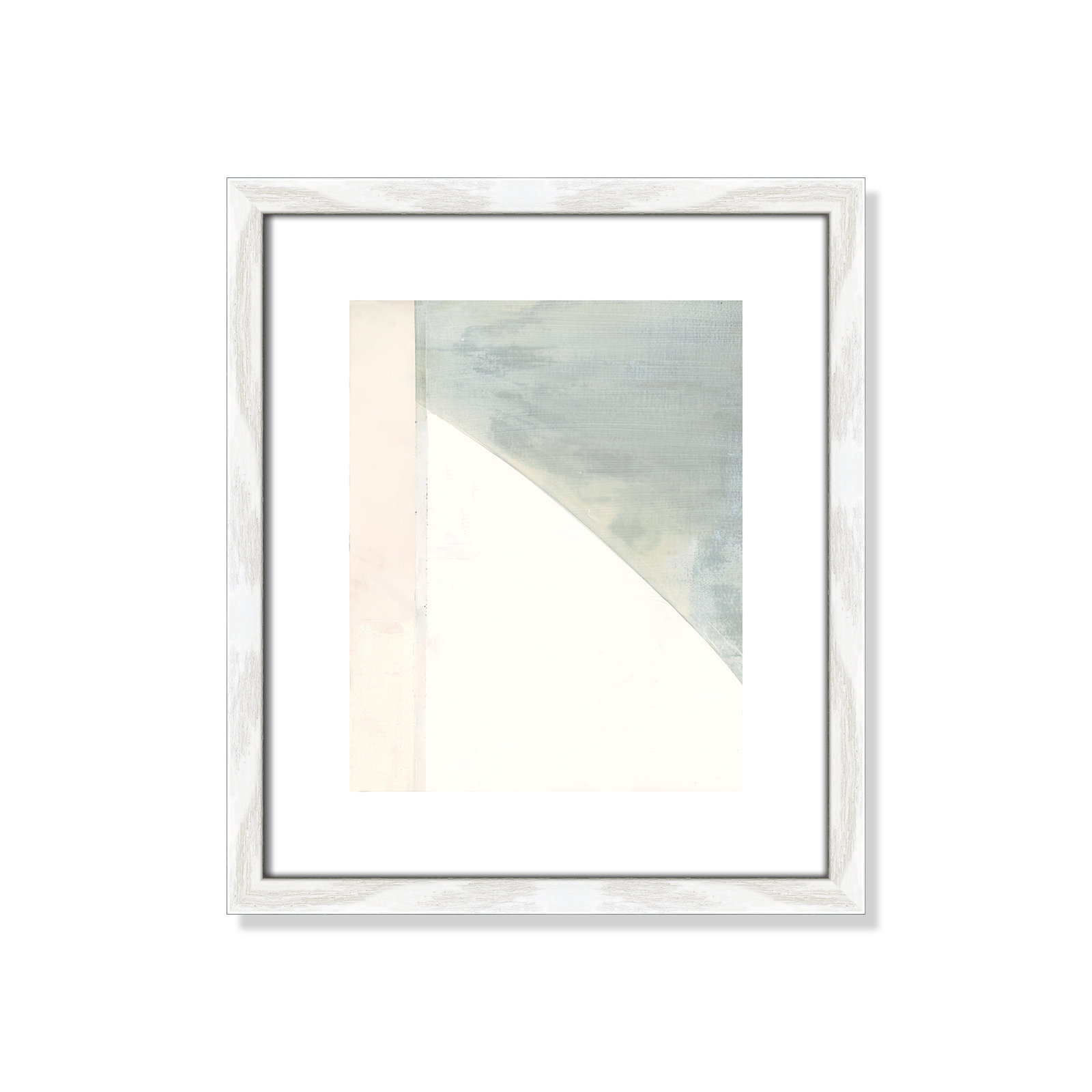 In Neutral I - Painting Print, White Wood Framed Paper, 15" H x 13" W x 0.75" D