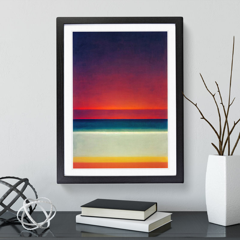 Stellar Abstract Sunset - Framed Print, Black Framed, 64cm H x 46cm W x 2cm D