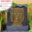 Fontaine murale cascade Bouddha de 45 po avec rainure de plantation, dorée