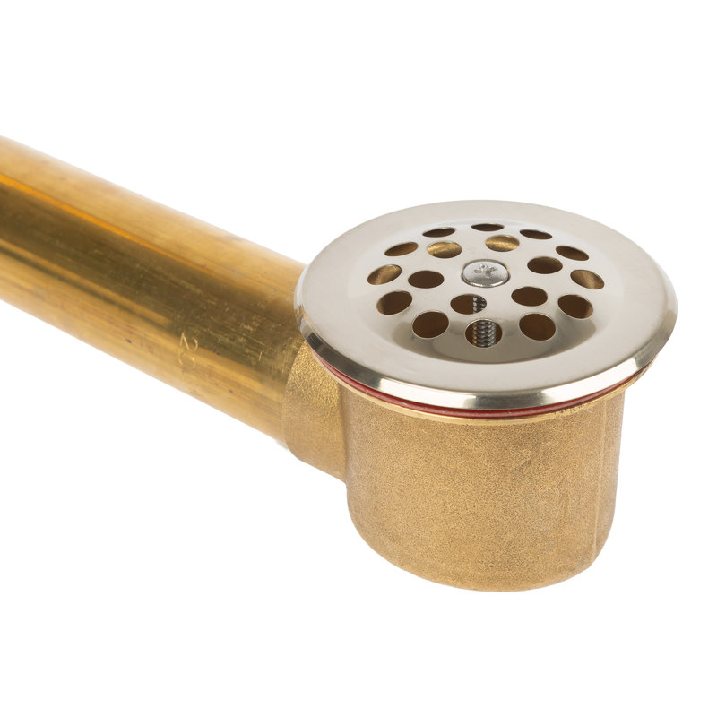 Trip Lever Leg Tub Drain with Overflow, Satin Nickel