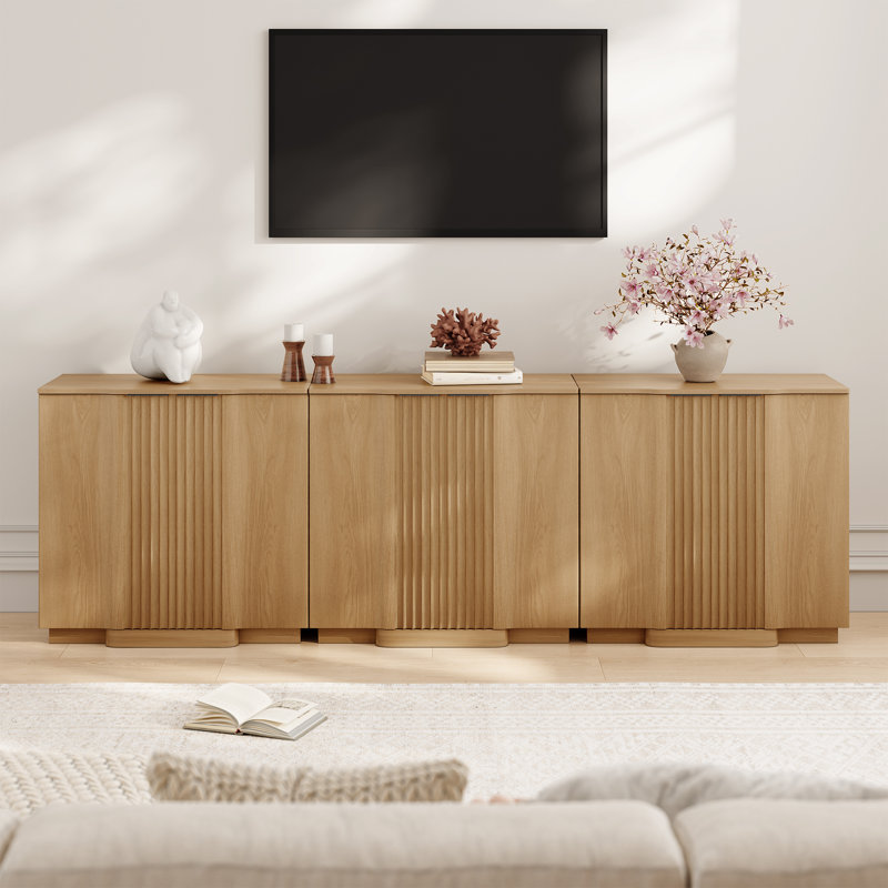 Meuble télé modulaire 3 pièces Designer, Brun