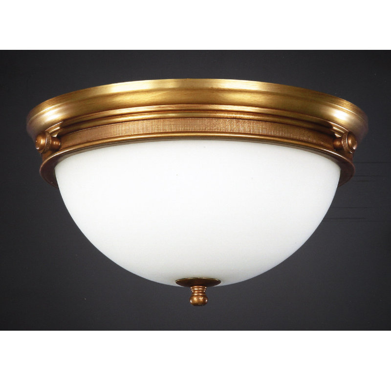 Shebaka Glass Flush Mount, Antique Silver