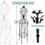 Ensemble de 2 treillis obélisques en métal pour jardin, support sphérique géométrique de 71 cm pour plantes