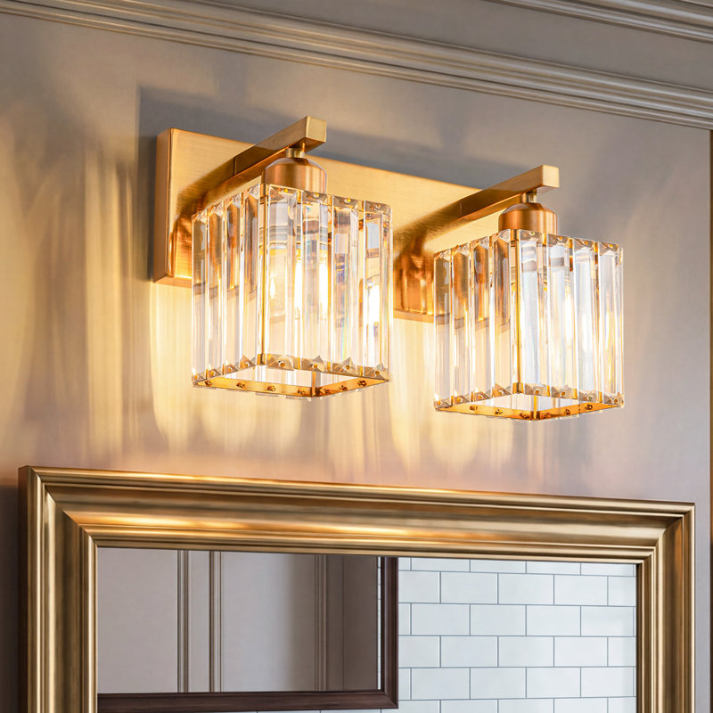 Lanceton Dimmable Vanity Light, Gold, 2 Lights