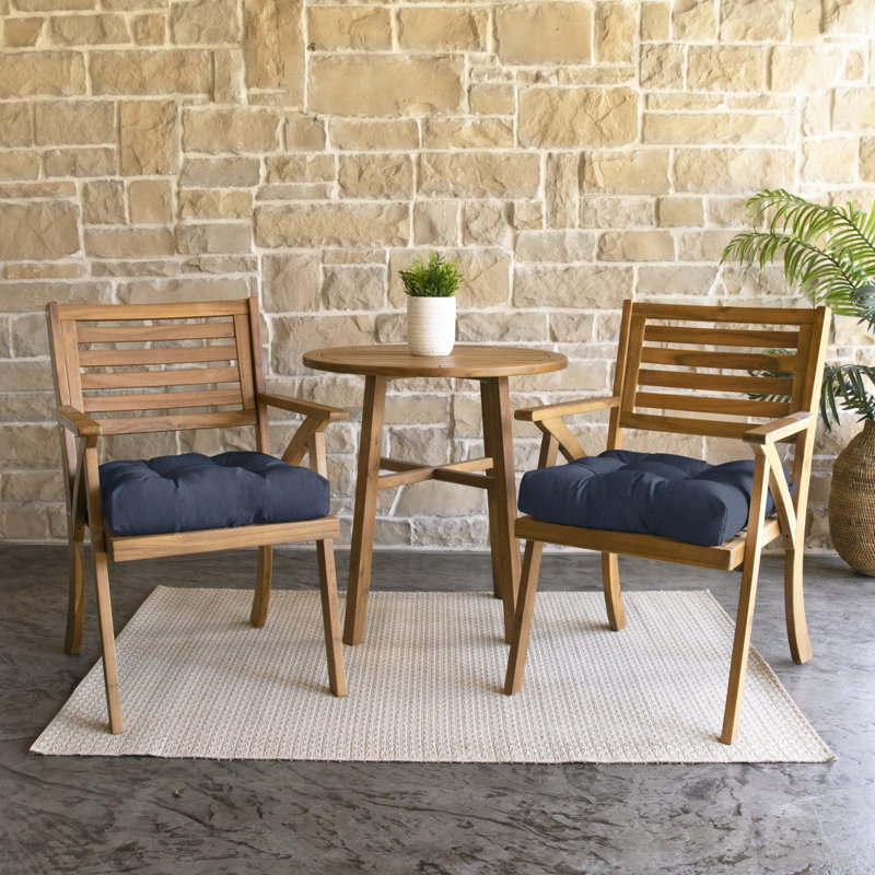 Coussin de siège 2 pièces Sumbrella, Tissage uni palette indigo Sunbrella®, L 16 po x P 16 po