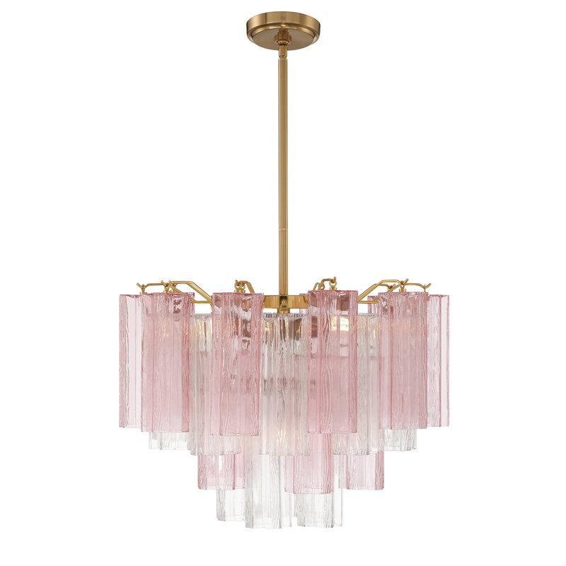 Lustre 6 lumières Wesham, Laiton vieilli