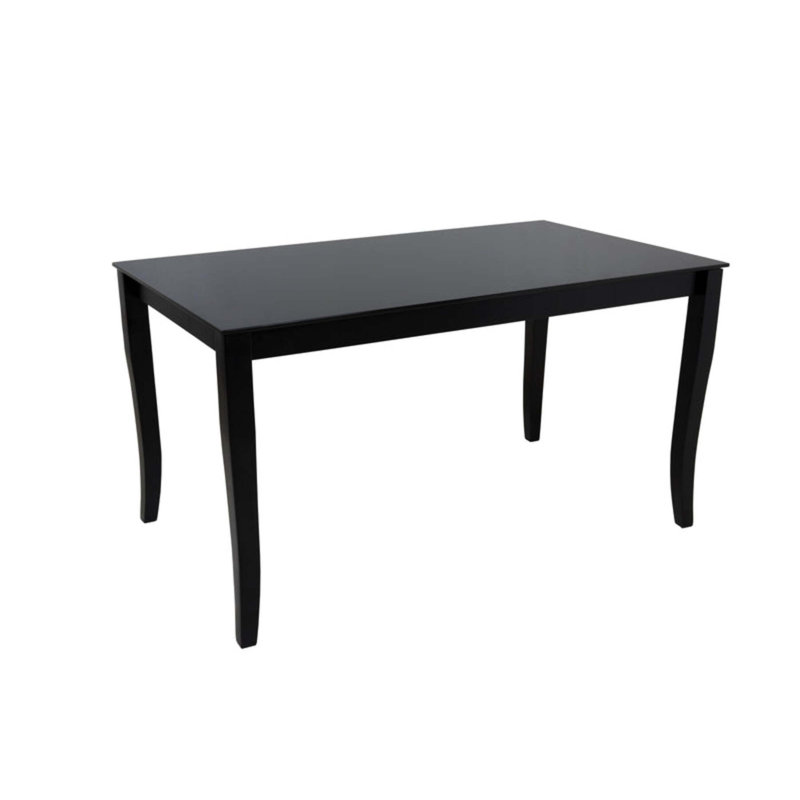 Beachley Extendable Glass Top Dining Table, Black