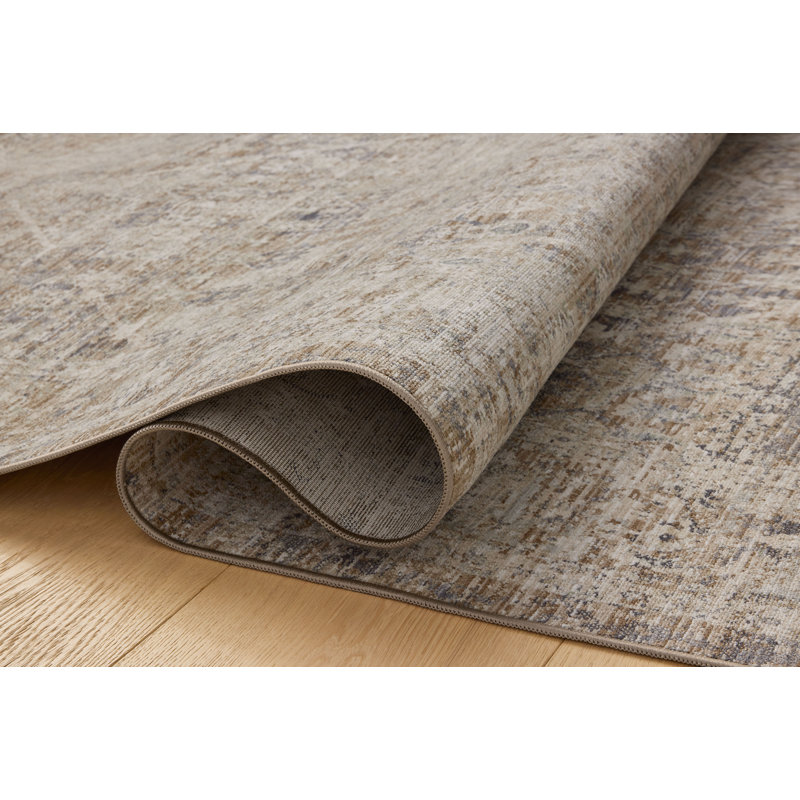 Chris Loves Julia x Loloi Ida Slate / Natural Area Rug, Rectangle 6'3" x 9'4"