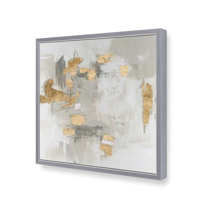 «Taupe Shimmer I» par June Erica Vess, reproduction d'art, H 20 po x l 20 po, Argent argent