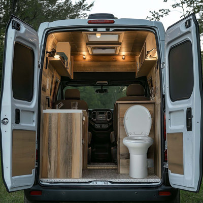 RV Toilet Porcelain Enamel Gravity Flush Camper Trailer Toilet Elongated High Profile for Travel