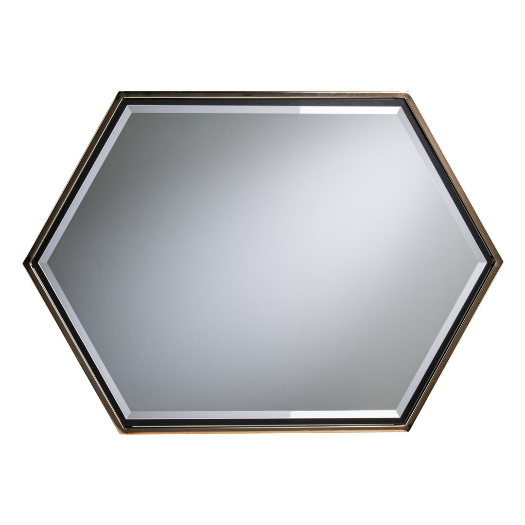 Metal Hexagon Wall Mirror 17 Stories