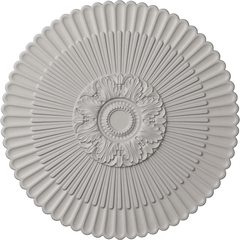 Grand médaillon Endurathane Floral, Blanc ultra pur