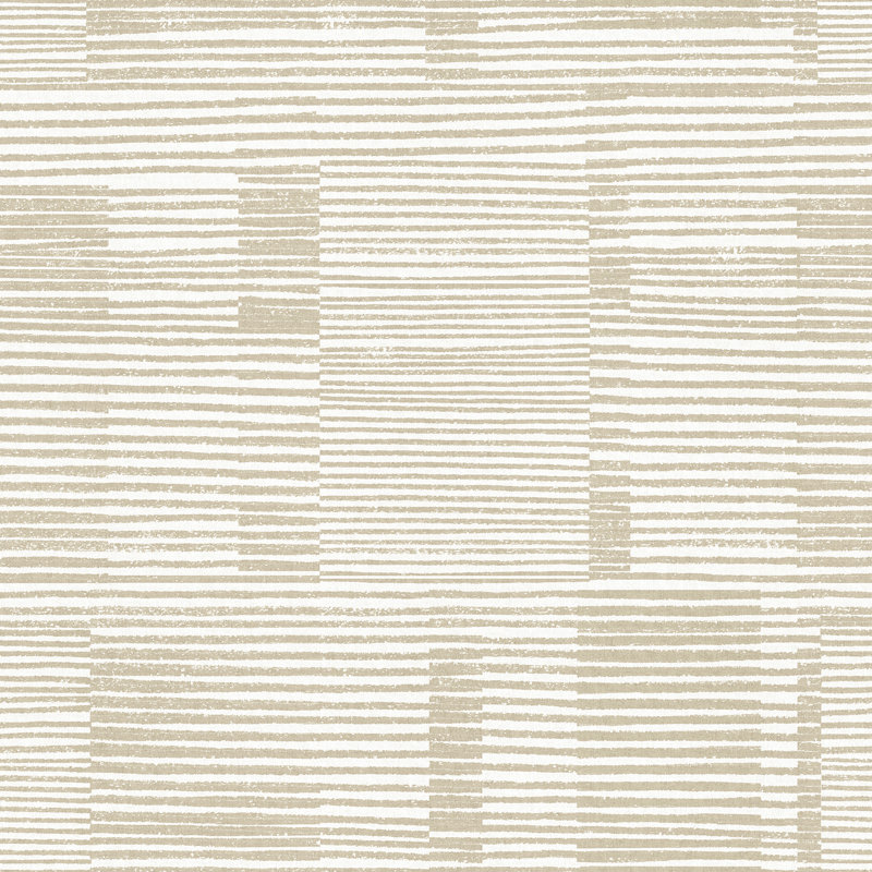 Striped Wallpaper Double Roll, Beige