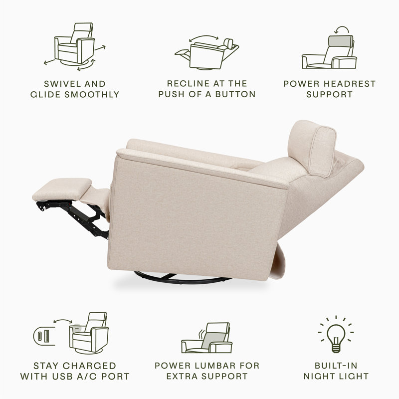 Willa Pro Power Recliner and Swivel Glider, Gray