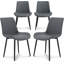 Chaises de salle à manger rembourrées de style moderne Mid-Century en cuir-887895820-903607330