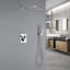 Ensemble de douche thermostatique à affichage double de température avec valve brute-99834780