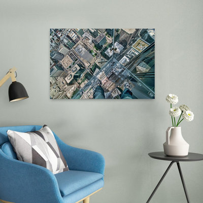 Leap Of Faith Abstract Contemporary Architecture City Wall Art by Jeff Lewis - Wrapped Canvas Print