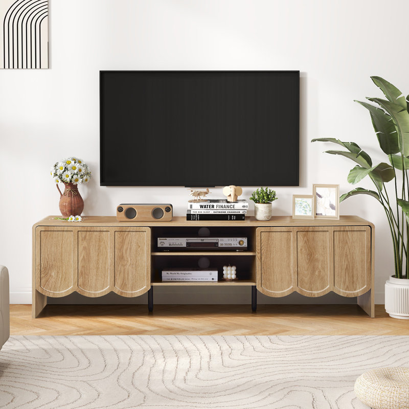 TV Stand For Tvs Up To 70", Natural
