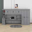 Lit escamotable simple avec garde-robe et 3 armoires supérieures, lits escamotables en bois avec bureau et tiroirs de rangement-48502918