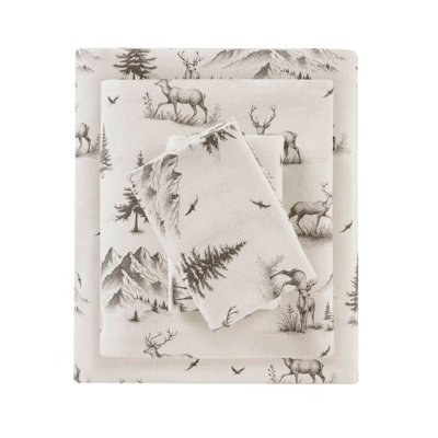 Sheet Set Gray Deer Toile