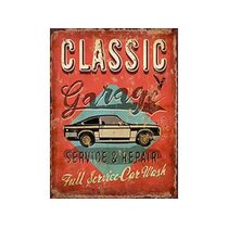 Open Road Brands Pontiac Service Round Metal Button Sign Vintage Style Gift  