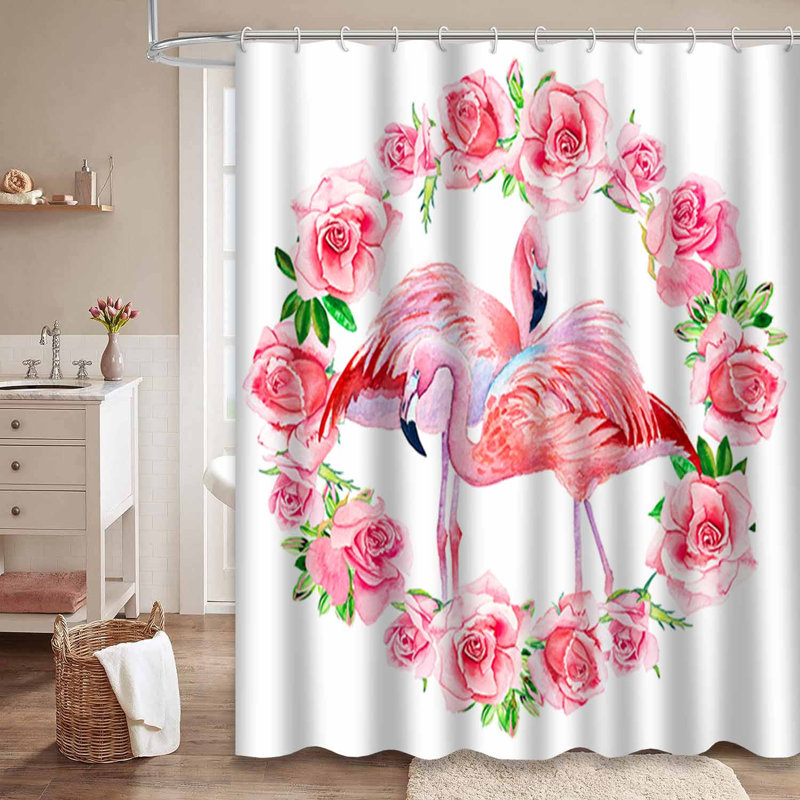 Art floral avec roses roses, aquarelle et fleurs exotiques, avec 12 crochets, L 72 po x l 72 po