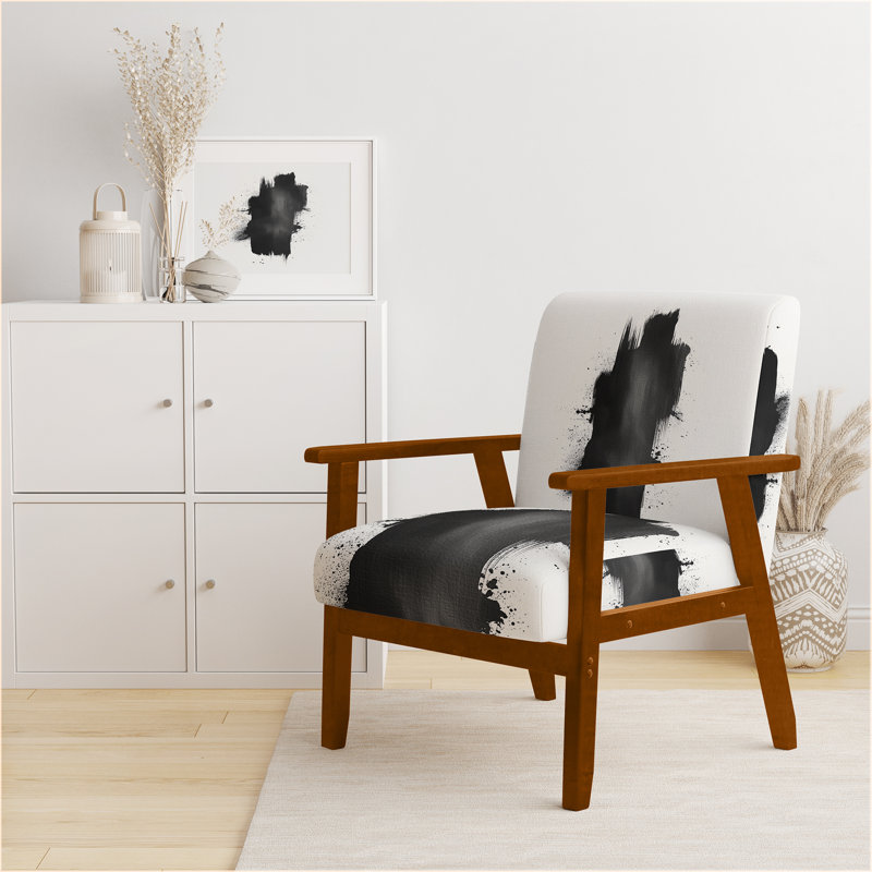 Chaise rembourrée Abstract, Brown Square Arms
