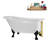 58" Streamlin Clawfoot Tub,Tray,Drain, Clawfeet-101628926-102219863