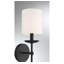 Applique murale 1 lumière Meridian en noir mat-713545677-713545676