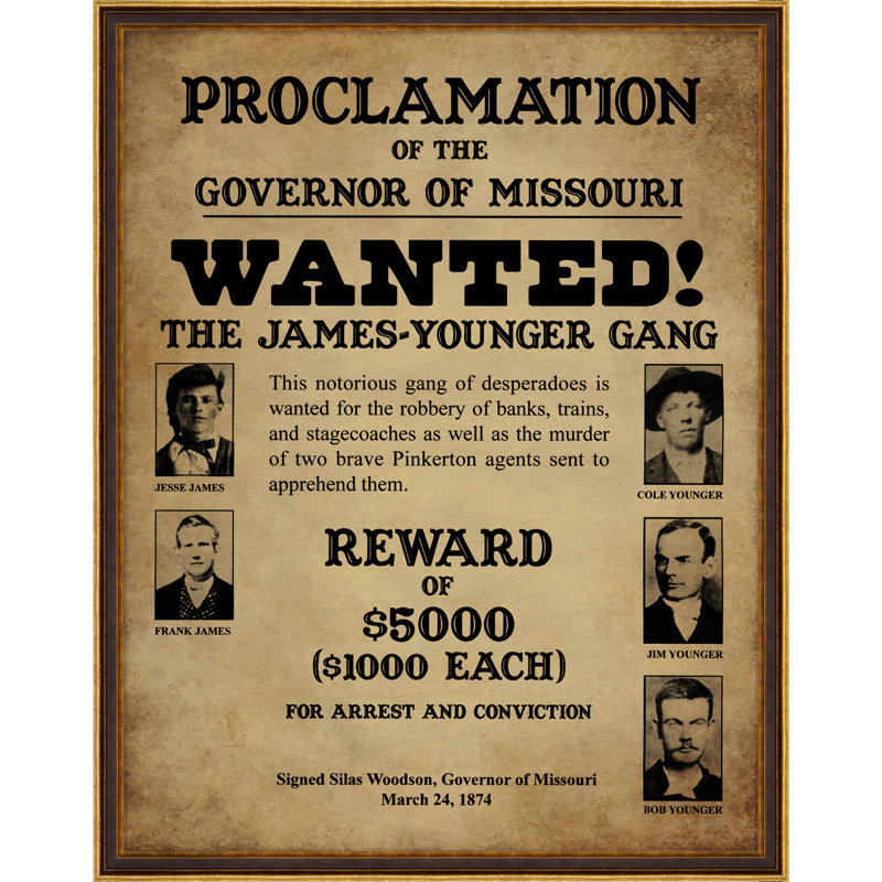 James Younger Gang Print
